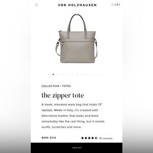 Von Holzhausen Zipper Tote